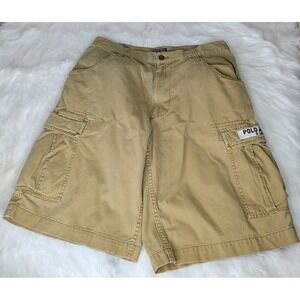 Vtg Polo Jeans Ralph Lauren Fright Shorts Mens 34 Cargo Khaki Trooper